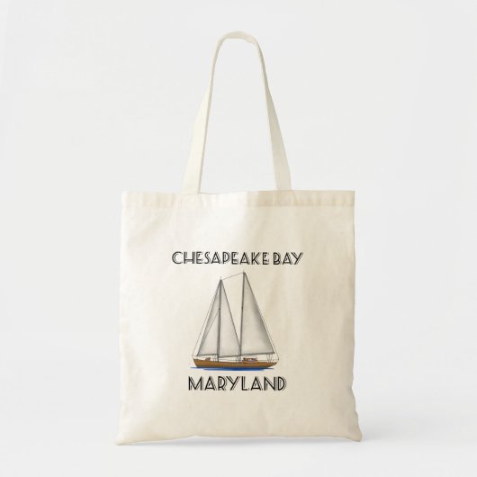 Sailboot Chesapeake Bay Maryland Tote Bag (Voorkant)