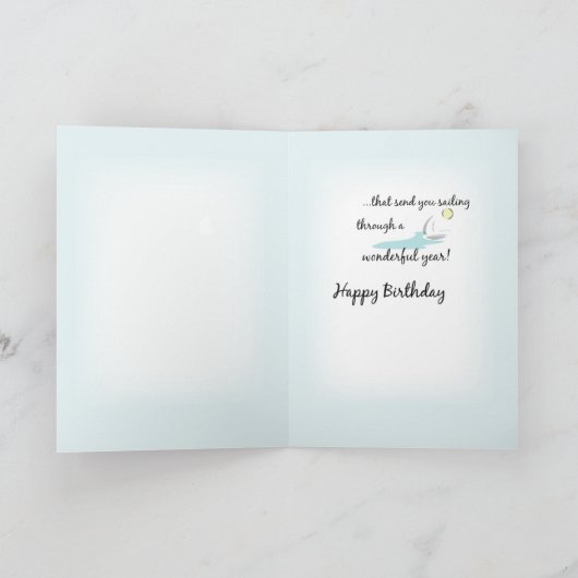 Sailboot City Birthday Kaart (Binnen)