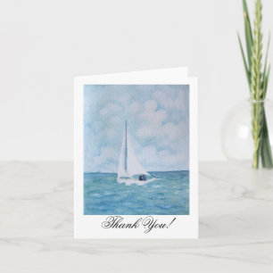 Sailboot Dank je Bedankkaart