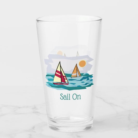 Sailboot Design Drink glas (Achterkant)