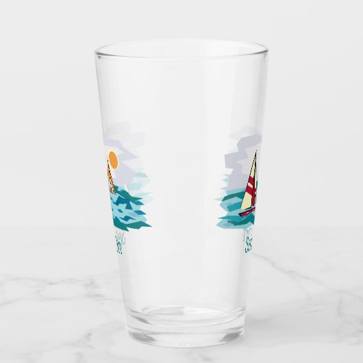 Sailboot Design Drink glas (Links)