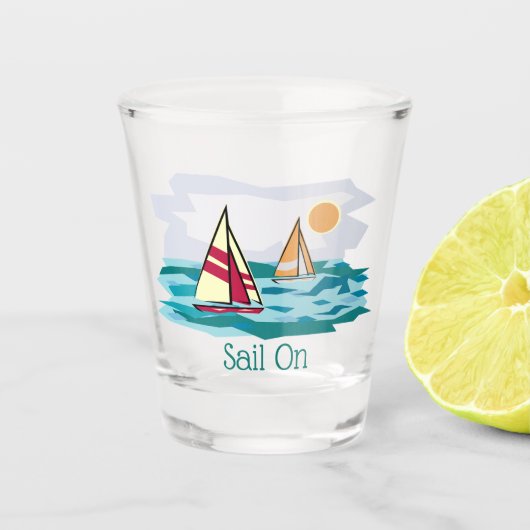 Sailboot Design Shot Glass Glas (Voorkant)