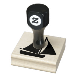 Sailboot Design Wooden Stempel