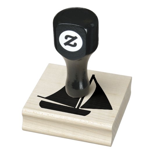 Sailboot Design Wooden Stempel (Stempel)