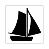 Sailboot Design Wooden Stempel (Afrduk)