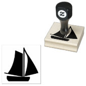 Sailboot Design Wooden Stempel (Gestempeld)