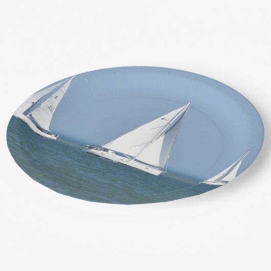 Sailboot Foto op papieren Borden Papieren Bordje (Gekanteld)