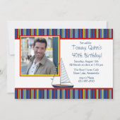 Sailboot Fotouitnodiging Kaart (Voorkant)