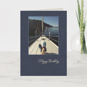 Sailboot Happy Birthday Kaart