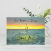 Sailboot Hartelijk dank op Banderas Bay 0884 Bedankkaart (Staand voorkant)