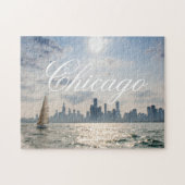 Sailboot Lake Michigan Chicago Legpuzzel (Horizontaal)