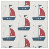 Sailboot Little Sailor Nautical Fabric Stof (Swatch)