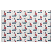Sailboot Little Sailor Nautical Fabric Stof (Fat Quarter)