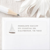 Sailboot met Nautische Waterverf Terug Adres label (Insitu)