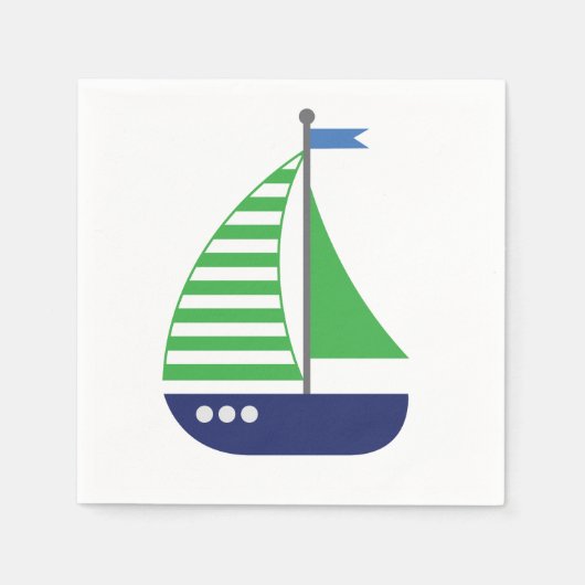 Sailboot Napkins Servet (Voorkant)