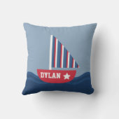 Sailboot Nautical for Kids Room Kussen (Achterkant)