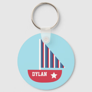 Sailboot Nautical voor kleine zeelieden Sleutelhanger