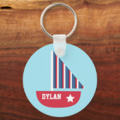 Sailboot Nautical voor kleine zeelieden Sleutelhanger (Voorkant)