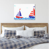 Sailboot Pair Canvas Afdruk (Insitu (Slaapkamer))