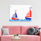 Sailboot Pair Canvas Afdruk (Insitu (Woonkamer))