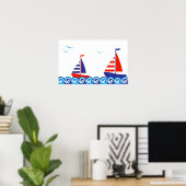 Sailboot Pair Poster (Thuiskantoor)