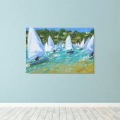 Sailboot Race Canvas Afdruk (Insitu (Houten vloer))