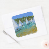 Sailboot Race Vierkante Sticker (Envelop)