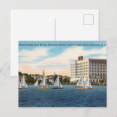 Sailboot Racing, Charleston Harbour, South Carolin Briefkaart (Voorkant / Achterkant)