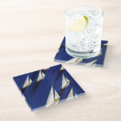 Sailboot Regatta van Ski Weld Glazen Onderzetter (Schuin)