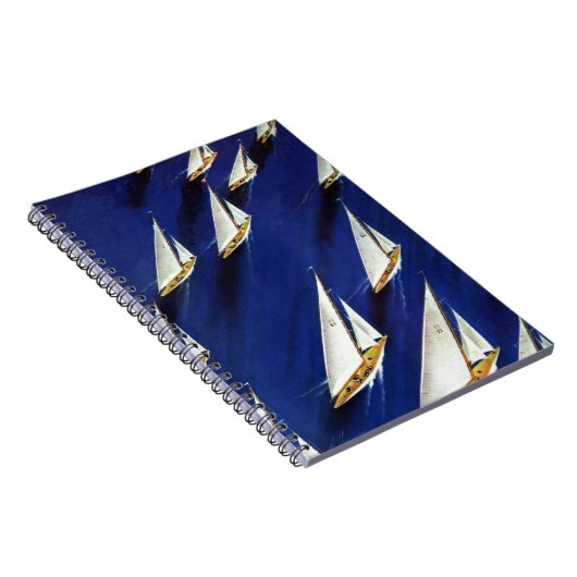Sailboot Regatta van Ski Weld Notitieboek (Rechterzijde)