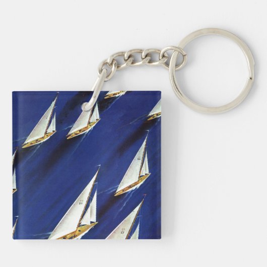 Sailboot Regatta van Ski Weld Sleutelhanger (Achterkant)