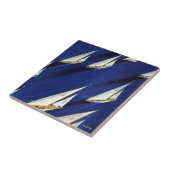 Sailboot Regatta van Ski Weld Tegeltje (Zijkant)