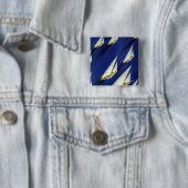 Sailboot Regatta van Ski Weld Vierkante Button 5,1 Cm (In situ)