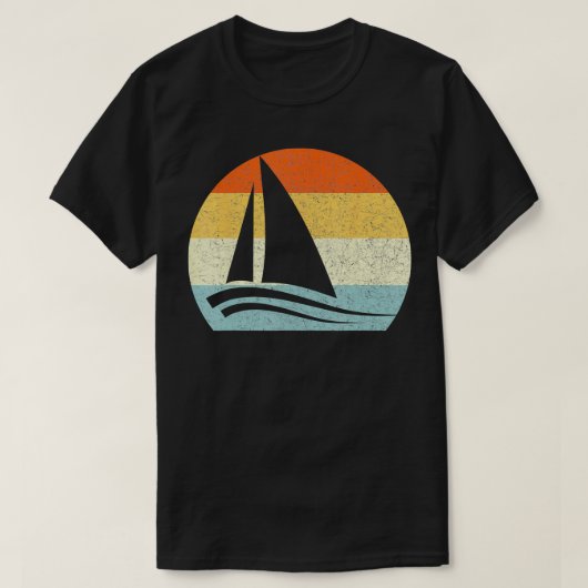 Sailboot  Retro Throwback Vacking T-shirt (Design voorkant)