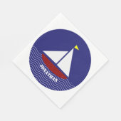 Sailboot Sailing Design Paper Napkins Servet (Hoek)
