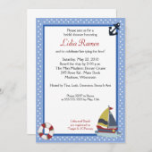 Sailboot Sailing Nautical 5x7 Vrijgezellenfeest Ui Kaart (Voorkant / Achterkant)