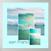 Sailboot- Sausalito San Francisco Poster (Voorkant)