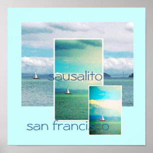 Sailboot- Sausalito San Francisco Poster