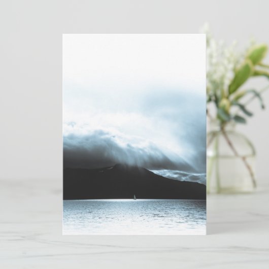 Sailboot Seascape Foto Kaart (Staand voorkant)