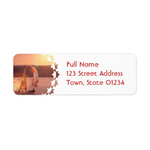 Sailboot Spinnaker Sailboat Return Address Labels