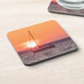 Sailboot Sunrise Bier Onderzetter (Linkerzijde)