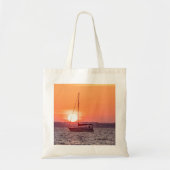 Sailboot Sunrise Tote Bag (Voorkant)