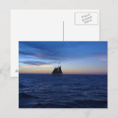 Sailboot sunset briefkaart (Voorkant / Achterkant)