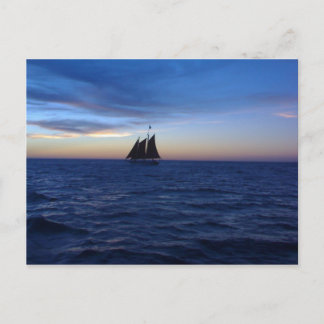 Sailboot sunset briefkaart