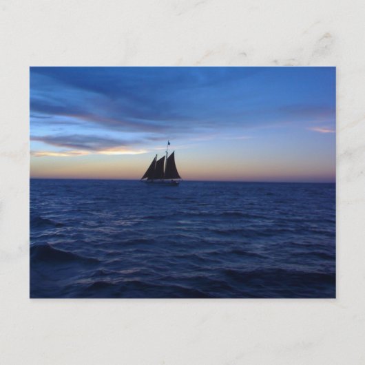 Sailboot sunset briefkaart (Voorkant)