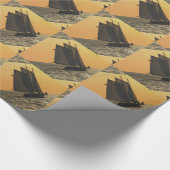 Sailboot sunset cadeaupapier (Hoek)