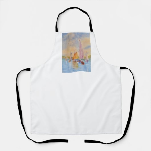 Sailboot Sunset Sailing Apron Schort (Voorkant)