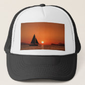 Sailboot Sunset Trucker Pet (Voorkant)