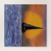 Sailboot Sunset - Waterverf Art - Legpuzzel (Horizontaal)
