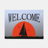 Sailboot Sunset Welcome Deurmat (Voorkant)